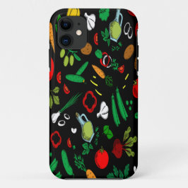 Capa Para iPhone 11 Ícones Coloridos Vegetais