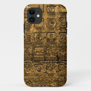 Capa Para iPhone 11 Ícones Dourados de telefone celular
