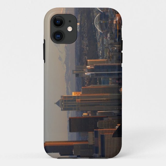Capa Para iPhone 11 Ideia aérea da skyline 2 da cidade de Seattle (Verso)