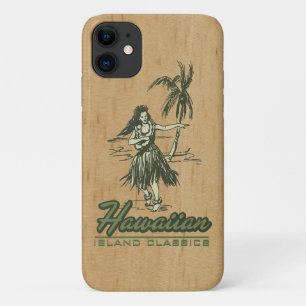Capa Para iPhone 11 Ilhas Comerciais da Ilha Havaiana Hula Girl Faux W