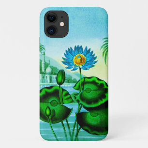 Capa Para iPhone 11 Illustração Lily/Lotus Azul-Egípcia