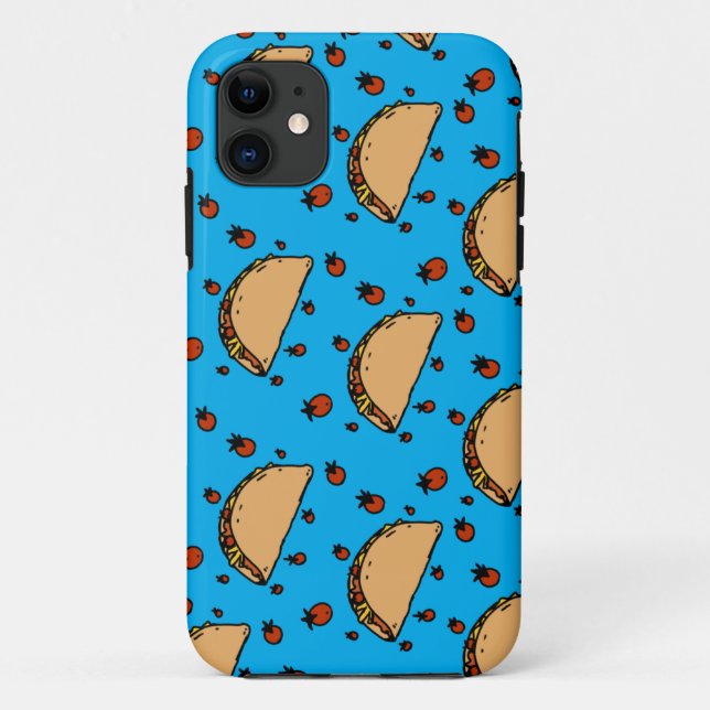 Capa Para iPhone 11 Illustration of tacos  (Verso)