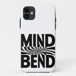 Capa Para iPhone 11 Ilusão Óptica Mind Bend Negrito Preto e Branco