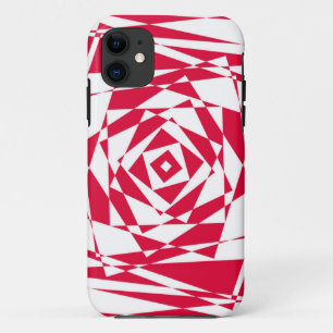 Capa Para iPhone 11 Ilusões de abstrato vermelho-branco