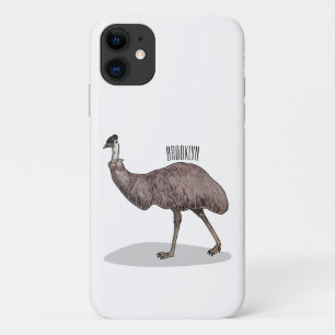 Capa Para iPhone 11 Ilustração de desenho animado de aves da Emu