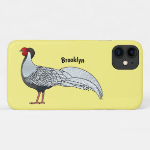 Capa Para iPhone 11 Ilustração de desenho animado de aves faisão prate