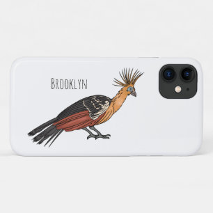 Capa Para iPhone 11 Ilustração de desenho animado de aves Hoatzin