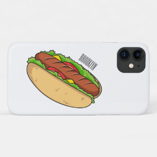 Capa Para iPhone 11 Ilustração de desenho animado de cachorro quente