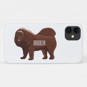 Capa Para iPhone 11 Ilustração de desenho animado de cão Mastiff Tibet