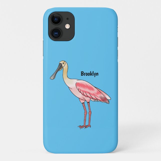 Capa Para iPhone 11 Ilustração de desenho animado de colhereiro (Verso)