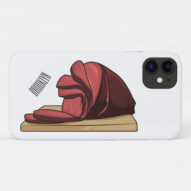 Capa Para iPhone 11 Ilustração de desenho animado de Ham (Verso (horizontal))