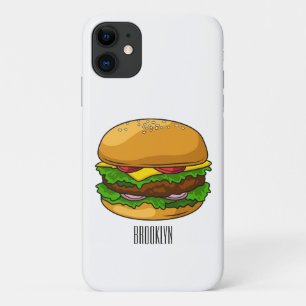 Capa Para iPhone 11 Ilustração de desenho animado de hambúrguer