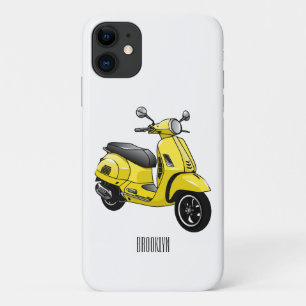 Capa Para iPhone 11 Ilustração de desenho animado de motocicleta