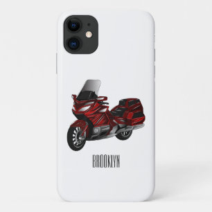 Capa Para iPhone 11 Ilustração de desenho animado de motocicleta em tu
