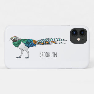 Capa Para iPhone 11 Ilustração de desenho animado de pássaros faisão d