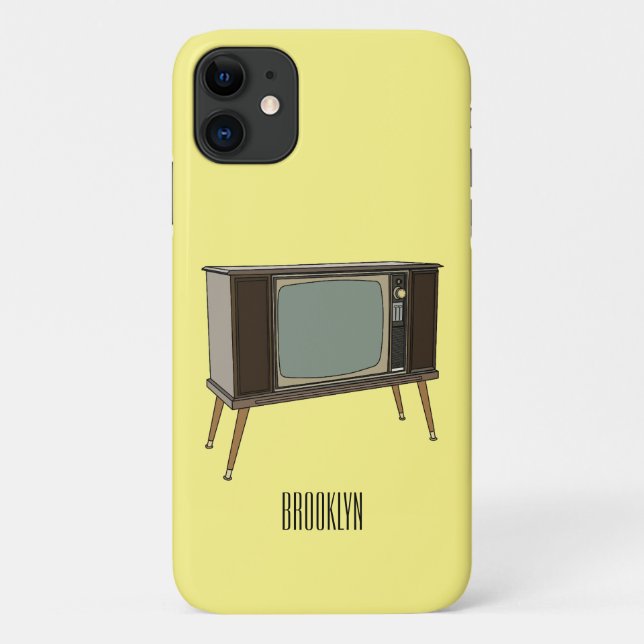 Capa Para iPhone 11 Ilustração de desenho animado de televisão (Verso)