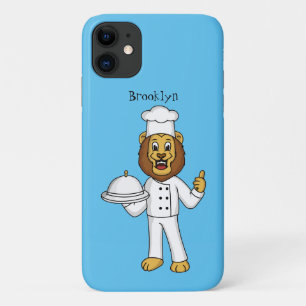 Capa Para iPhone 11 Ilustração de desenho animado do chef de leão 