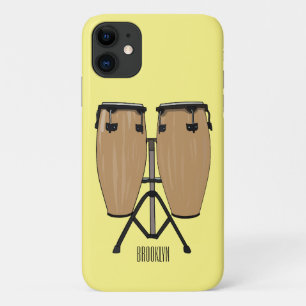 Capa Para iPhone 11 Ilustração de desenho animado do tambor de bongo