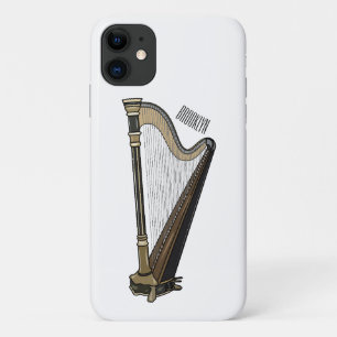 Capa Para iPhone 11 Ilustração de desenho animado Harp