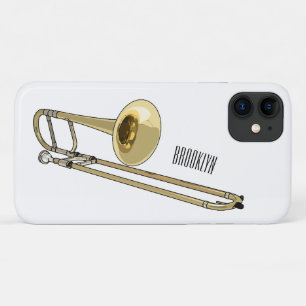 Capa Para iPhone 11 Ilustração de desenho animado Trombone
