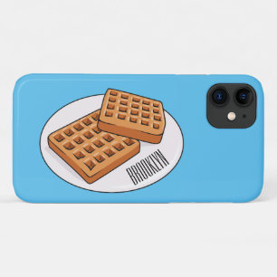 Capa Para iPhone 11 Ilustração de desenho animado Waffle