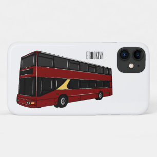 Capa Para iPhone 11 Ilustração de desenho de barramento de dois andare