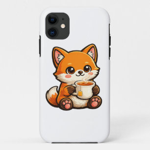Capa Para iPhone 11 Ilustração de Raposa do Chá Fofa – Raposa Aconcheg