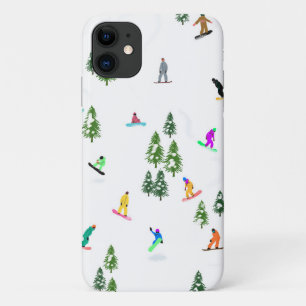 Capa Para iPhone 11 Ilustração do Freeride Snowboarder Snowboard