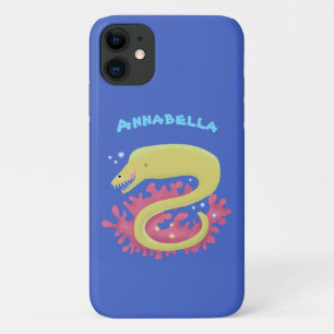 Capa Para iPhone 11 Ilustração engraçada de desenho animado de enguia