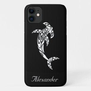 Capa Para iPhone 11 Ilustração Tribal de Tubarão-martelo Personaliz