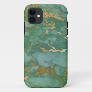 Capa Para iPhone 11 Imagem Da Tendência Da Textura De Marble Em Verde