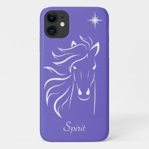Capa Para iPhone 11 imagem de arte moderna de silhueta de cavalo em pe