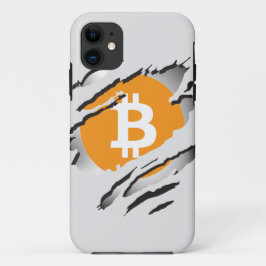 Capa Para iPhone 11 Imagem de Bitmoney Torn com Revelação do Logotipo