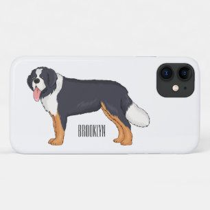Capa Para iPhone 11 Imagem de desenho animado de cão da montanha Berne