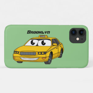 Capa Para iPhone 11 Imagem de desenho animado de táxi amarelo bonito