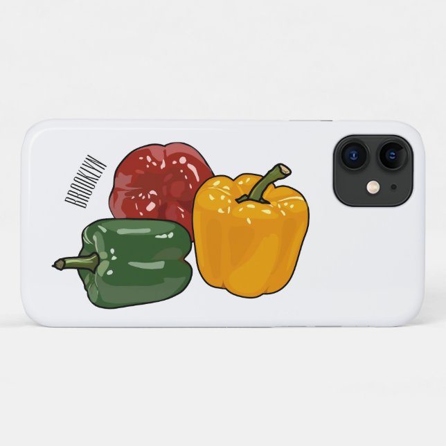 Capa Para iPhone 11 Imagem de desenho em Capsicum (Verso (horizontal))