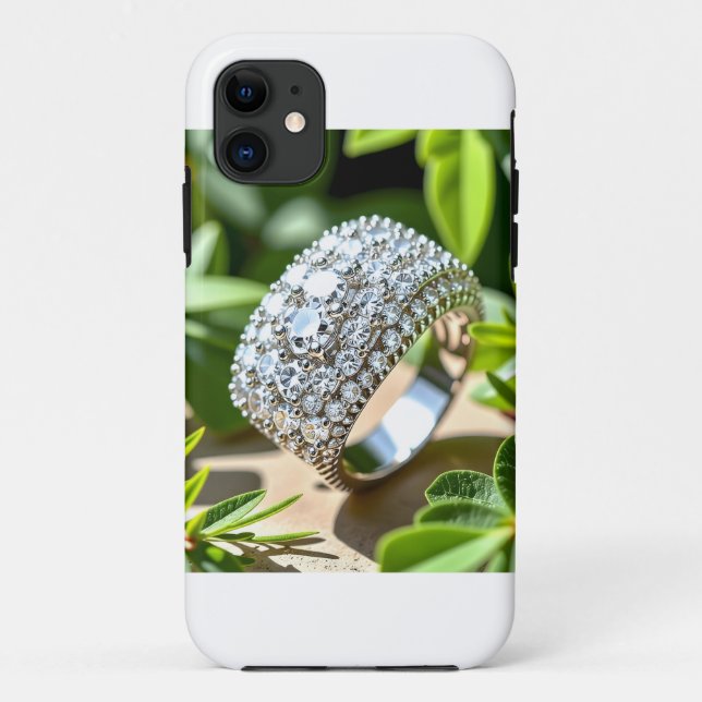 Capa Para iPhone 11 Imagem do anel de diamante (Verso)