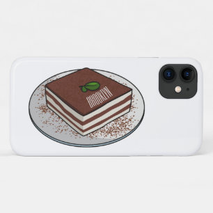 Capa Para iPhone 11 Imagem do desenho do bolo Tiramisu