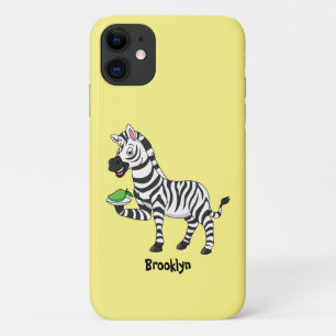 Capa Para iPhone 11 Imagem engraçada de desenho animado de zebra