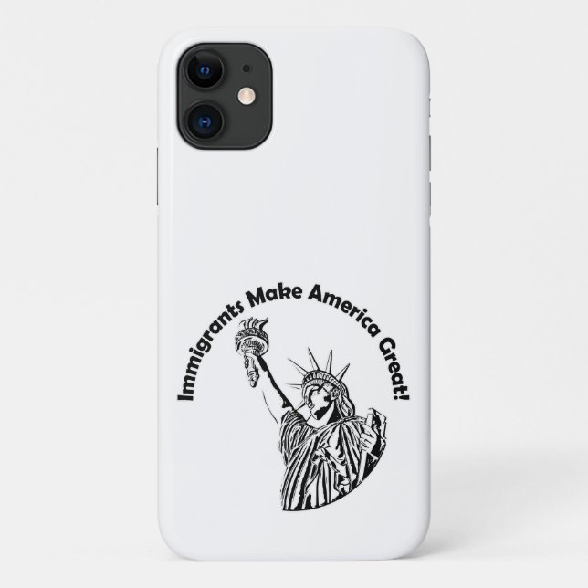 Capa Para iPhone 11 Imigrantes fazem Excelente na América (Verso)