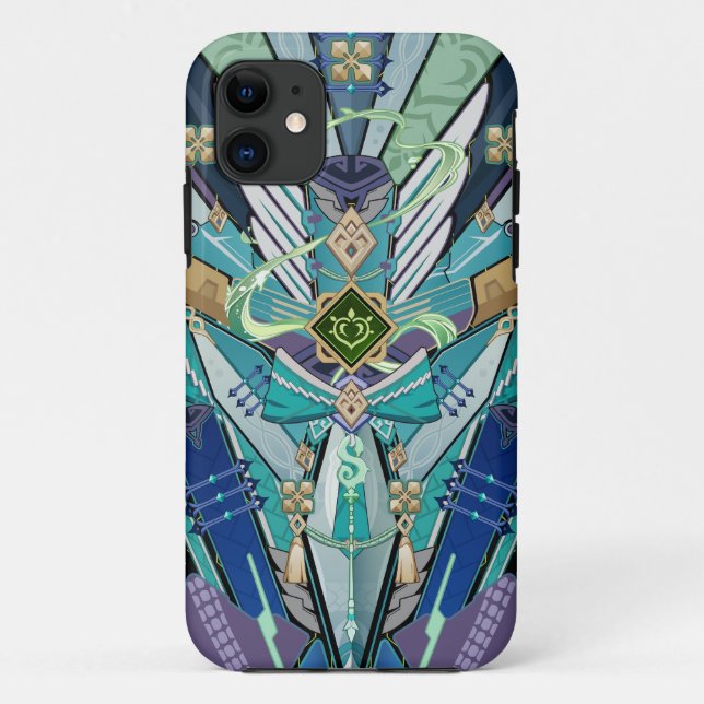 Capa Para iPhone 11 Impacto da Genshin Baizhu Mecha (Verso)
