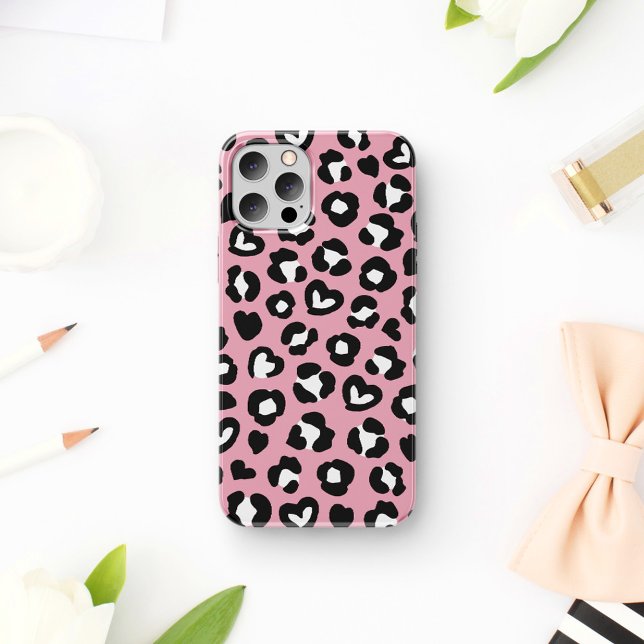 Capa Para iPhone 11 Impressão Animal, Leopardo Rosa, Manchas de Chita, (Criador carregado)