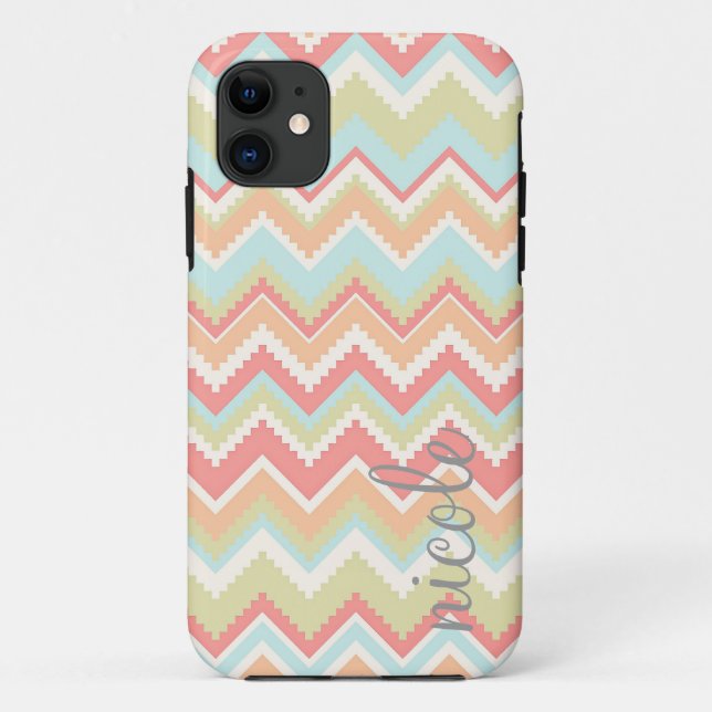 Capa Para iPhone 11 Impressão asteca na moda feminino personalizado (Verso)