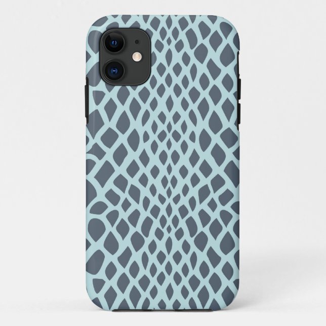 Capa Para iPhone 11 Impressão Cobra azul (Verso)