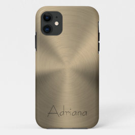 Capa Para iPhone 11 Impressão de aço inoxidável com ouro de titânio