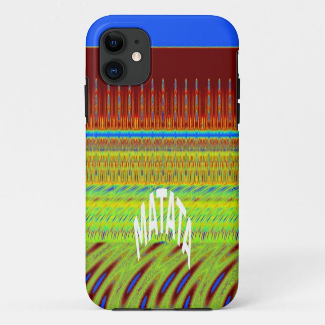 Capa Para iPhone 11 Impressão de Arte Geométrica Colorida (Verso)