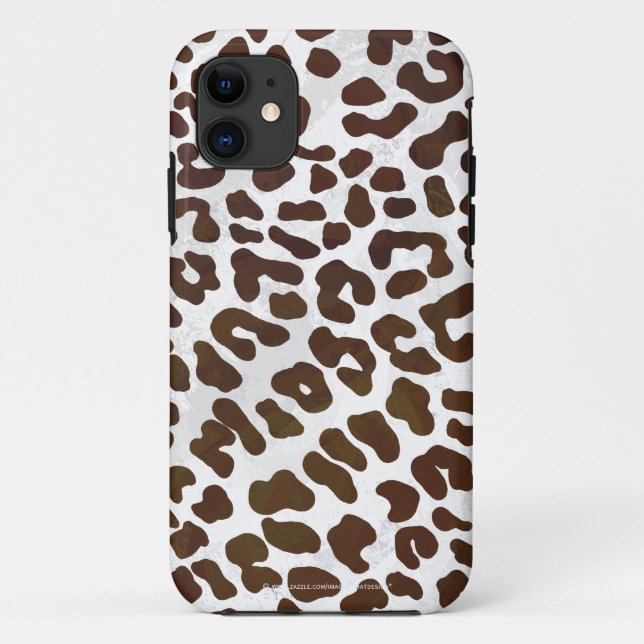 Capa Para iPhone 11 Impressão de Chocolate Leopardo (Verso)