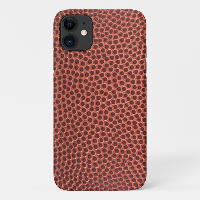 Capa Para iPhone 11 Impressão de couro marrom texturizado (Verso)