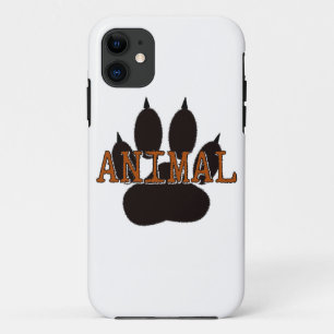 Capa Para iPhone 11 Impressão de Paw Animal Preto