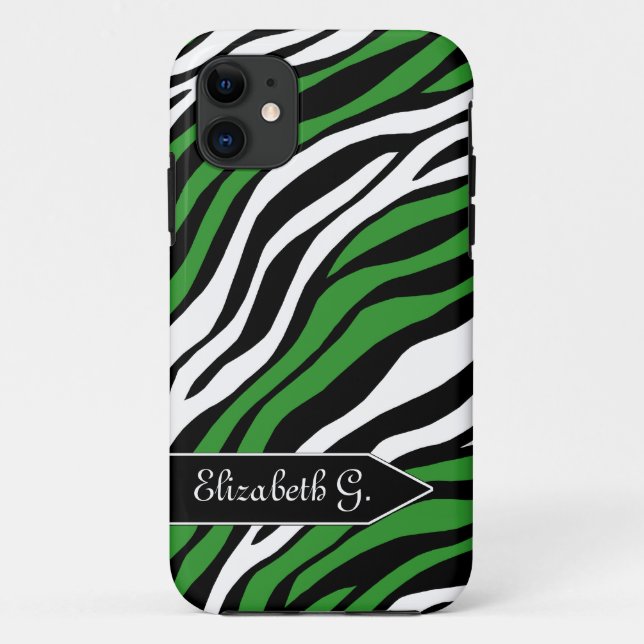 Capa Para iPhone 11 Impressão de Zebra - Minúscula Verde Mix iPhone 5  (Verso)